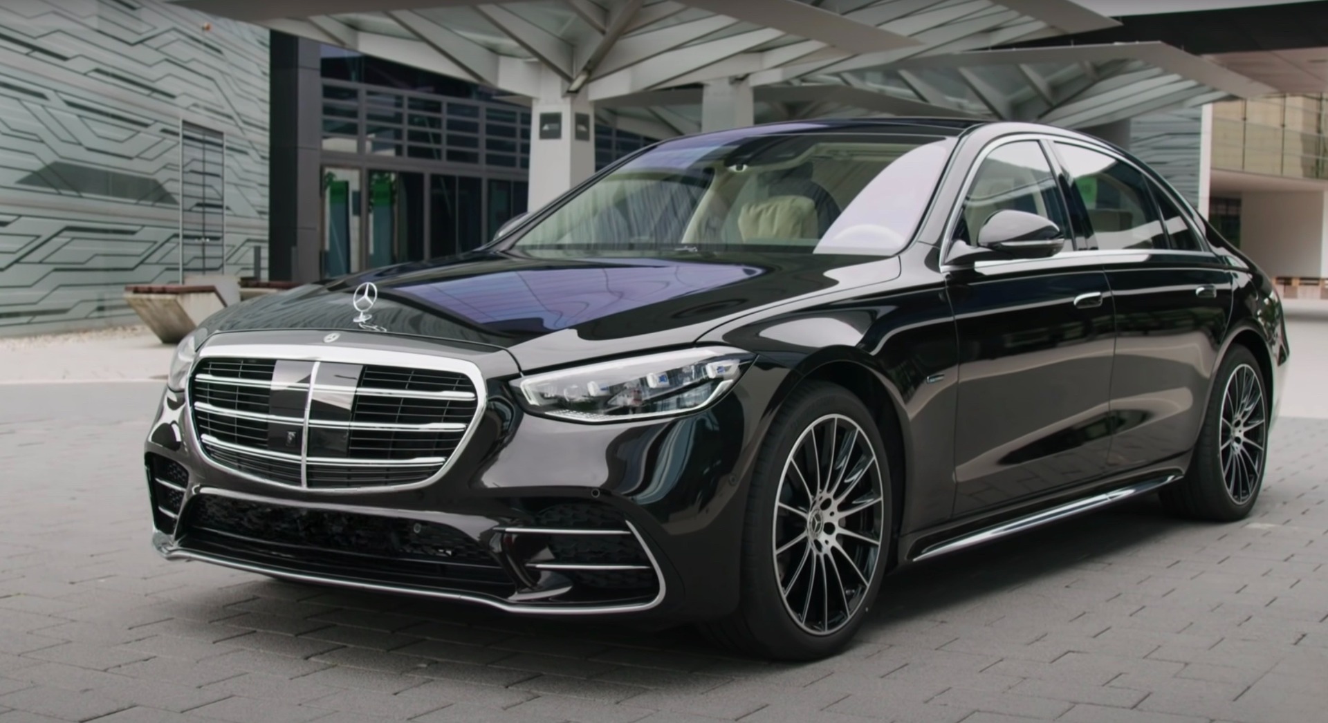 Black Mercedes-Benz S-Class executive sedan